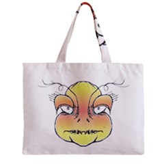 Angry Monster Portrait Drawing Zipper Tiny Tote Bags