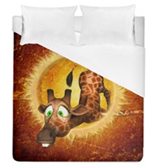 I m Waiting For You, Cute Giraffe Duvet Cover Single Side (full/queen Size)