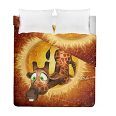 I m Waiting For You, Cute Giraffe Duvet Cover (twin Size)