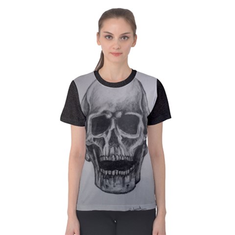 Skull Women s Cotton Tees by ArtByThree