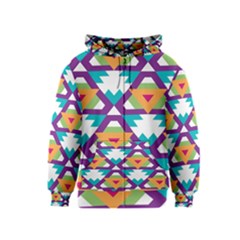 Triangles And Other Shapes Pattern Kids Zipper Hoodie