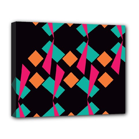 Shapes In Retro Colors  Deluxe Canvas 20  X 16  (stretched)