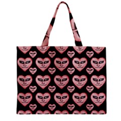 Angry Devil Hearts Seamless Pattern Zipper Tiny Tote Bags by dflcprints