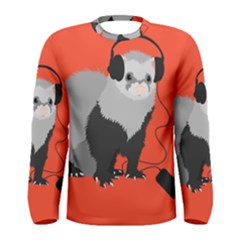 Funny Music Lover Ferret Men s Long Sleeve T-shirts by CreaturesStore