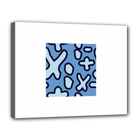 Blue Maths Signs Canvas 14  X 11 