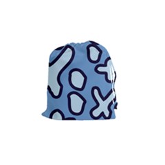 Blue Maths Signs Drawstring Pouches (small) 