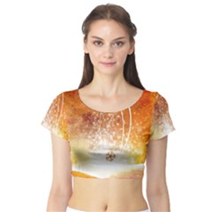 Short Sleeve Crop Top (tight Fit)