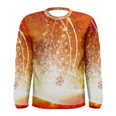 Wonderful Christmas Design With Snowflakes  Men s Long Sleeve T-shirts by FantasyWorld7