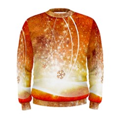 Wonderful Christmas Design With Snowflakes  Men s Sweatshirts