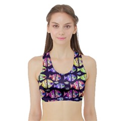 Women s Sports Bra With Border by dflcprintsclothing