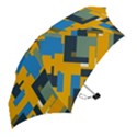 Blue yellow shapes Umbrella View2