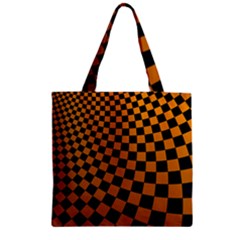 Abstract Square Checkers  Zipper Grocery Tote Bags by OZMedia