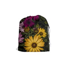 Beautiful Colourful African Daisies  Drawstring Pouches (medium)  by OZMedia