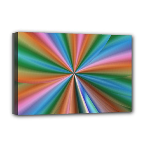 Abstract Rainbow Deluxe Canvas 18  X 12  