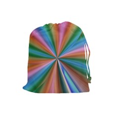 Abstract Rainbow Drawstring Pouches (large) 