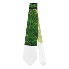 Awesome Flowers And Lleaves With Dragonflies On Red Green Background With Grunge Neckties (two Side)  by FantasyWorld7