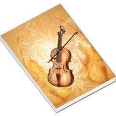 Wonderful Violin With Violin Bow On Soft Background Large Memo Pads by FantasyWorld7