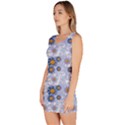 Blue Floral Bodycon Dress View2