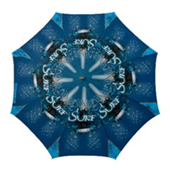 Surf, Surfboard With Water Drops On Blue Background Golf Umbrellas