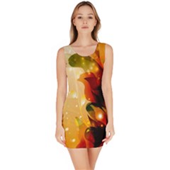 Awesome Colorful, Glowing Leaves  Bodycon Dresses by FantasyWorld7