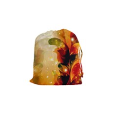 Awesome Colorful, Glowing Leaves  Drawstring Pouches (small) 