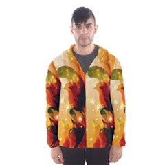 Awesome Colorful, Glowing Leaves  Hooded Wind Breaker (men) by FantasyWorld7