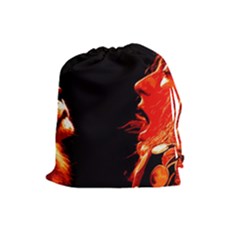 Robert And The Lion Drawstring Pouches (large) 