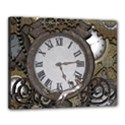 Steampunk, Awesome Clocks With Gears, Can You See The Cute Gescko Canvas 20  x 16  View1