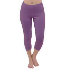 Purple Capri Winter Leggings 