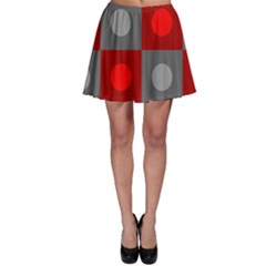 Circles In Squares Pattern Skater Skirt