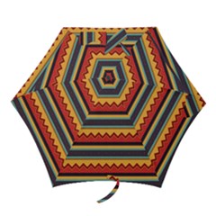 Waves And Stripes Pattern Umbrella