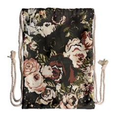 Dark Roses Drawstring Bag (large)