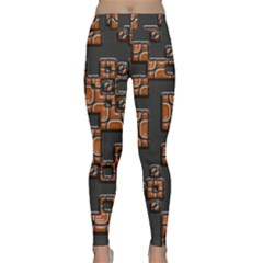 Brown Pieces Yoga Leggings