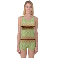 Aztec Pattern Women s Boyleg One Piece Swimsuit