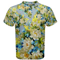 Vintage Floral Pattern Men s Cotton Tees