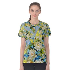 Vintage Floral Pattern Women s Cotton Tees