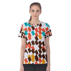 Rectangles On A White Background Women s Cotton Tee