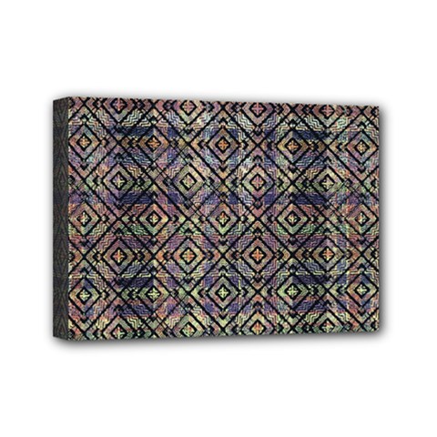 Multicolored Ethnic Check Seamless Pattern Mini Canvas 7  X 5 