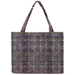 Multicolored Ethnic Check Seamless Pattern Tiny Tote Bags