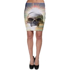 Skull Sunset Bodycon Skirts by icarusismartdesigns