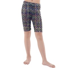 Ethnic Check Printed Kid s Swimwear