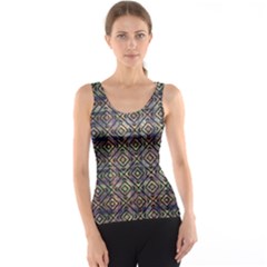 Ethnic Check Printed Tank Tops