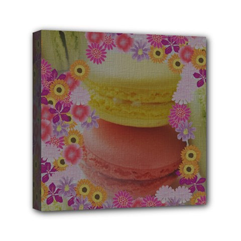 Macaroons And Floral Delights Mini Canvas 6  X 6 