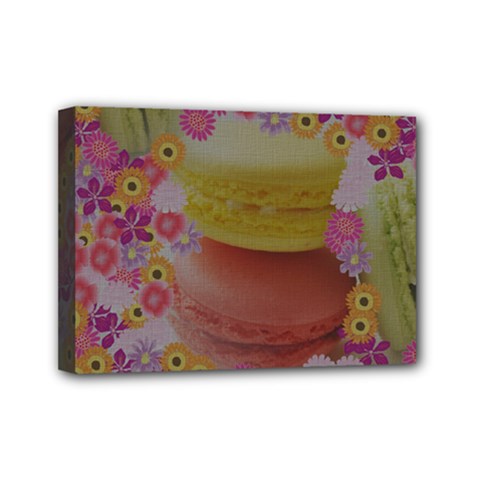 Macaroons And Floral Delights Mini Canvas 7  X 5 