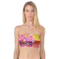 Macaroons And Floral Delights Women s Bandeau Tops