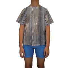 Wood Fence Kid s Short Sleeve Swimwear