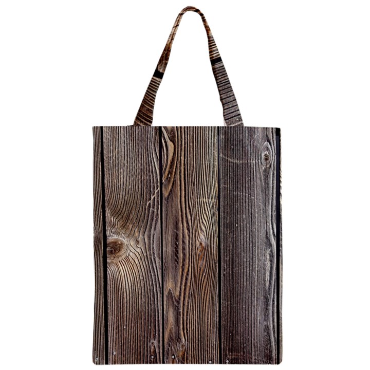 WOOD FENCE Zipper Classic Tote Bags