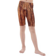 Old Brown Weathered Wood Kid s Mid Length Swim Shorts by trendistuff