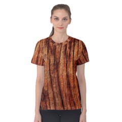 Old Brown Weathered Wood Women s Cotton Tee