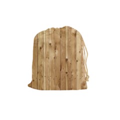 Light Wood Fence Drawstring Pouches (medium) 